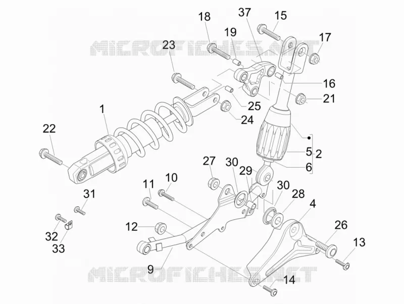 Suspension arrière - Amortisseur/s GILERA GILERA-SCOOTER 500 NEXUS 2008  Nexus E3