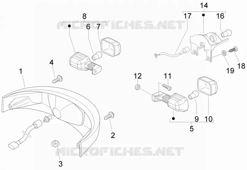 Eclairages arrière - Clignotants GILERA GILERA-SCOOTER 500 NEXUS 2009  Nexus E3