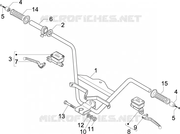 Guidon - Maître cylindre GILERA GILERA-SCOOTER 500 NEXUS 2011  Nexus E3