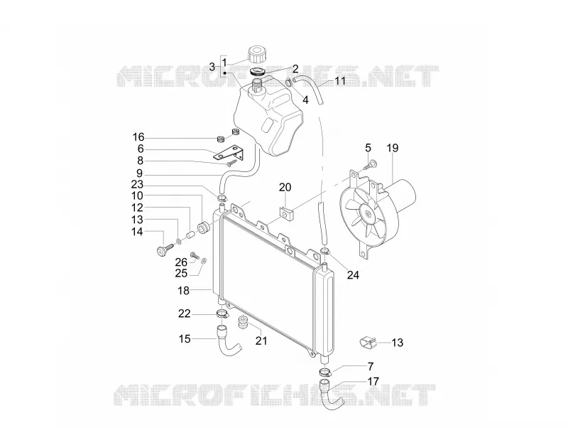 Instalation de refoidissement GILERA GILERA-SCOOTER 500 NEXUS 2010  Nexus E3