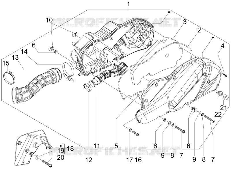 Filtre à air GILERA GILERA-SCOOTER 125 RUNNER 2008  Runner ST 4T E3