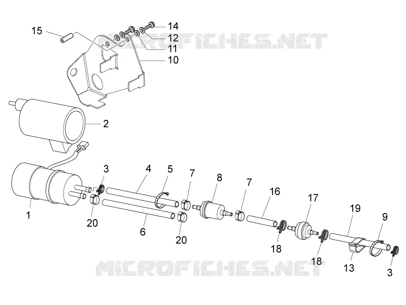Instalation de l'alimentation GILERA GILERA-SCOOTER 125 RUNNER 2012  Runner ST 4T E3