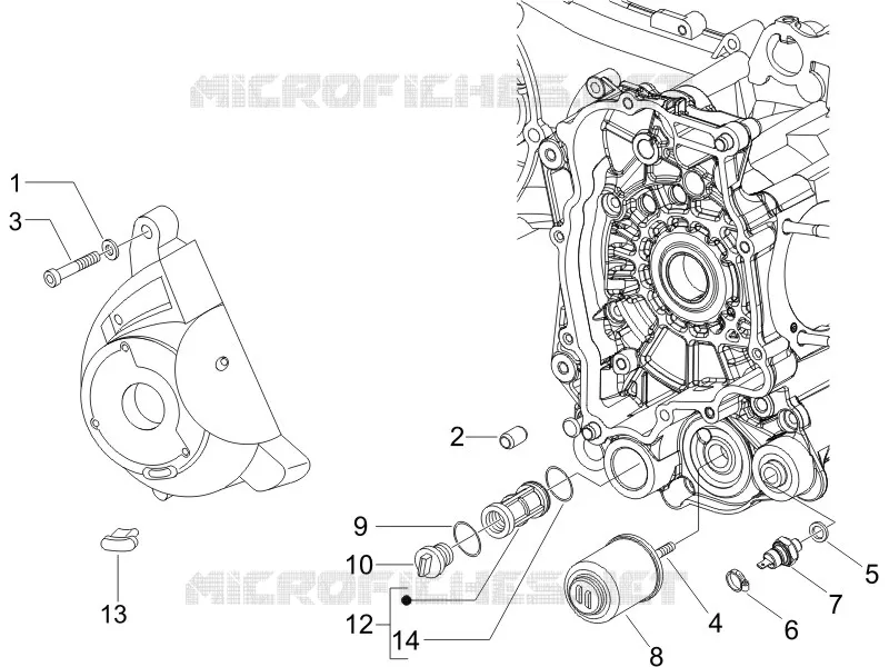 Couvercle volant magnetique - Filtre à huile GILERA GILERA-SCOOTER 125 RUNNER 2006  Runner VX 4T