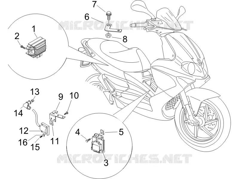 Régulateurs de tension - Centrales electroniques - Bobine H.T. GILERA GILERA-SCOOTER 125 RUNNER 2005  Runner VX 4T