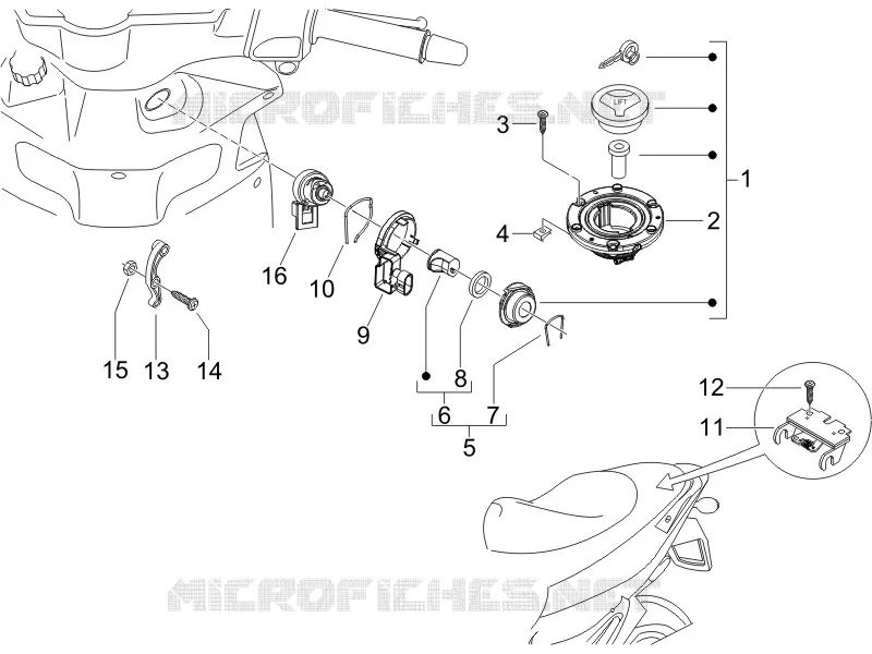 Serrures GILERA GILERA-SCOOTER 125 RUNNER 2006  Runner VX 4T