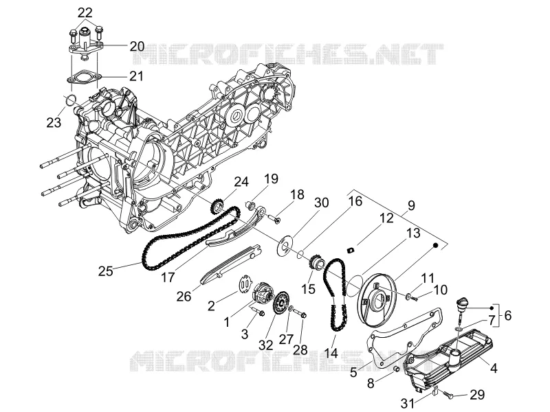 Pompe à huile GILERA GILERA-SCOOTER 125 RUNNER 2007  Runner VX 4T E3 Serie Speciale
