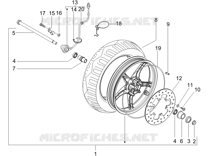 Roue avant GILERA GILERA-SCOOTER 125 RUNNER 2007  Runner VX 4T E3 Serie Speciale