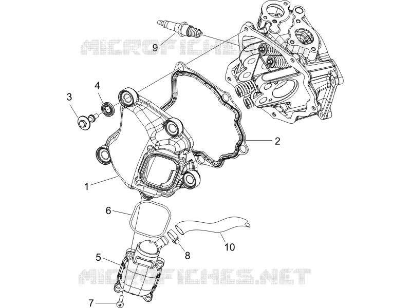 Couvercle culasse GILERA GILERA-SCOOTER 200 RUNNER 2009  Runner ST 4T E3