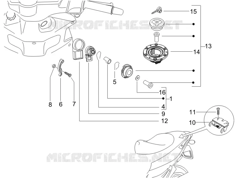Serrures GILERA GILERA-SCOOTER 50 RUNNER 2005  Runner Pure Jet