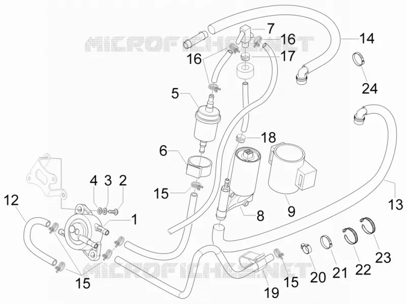 Instalation de l'alimentation GILERA GILERA-SCOOTER 50 RUNNER 2011  Runner Pure Jet