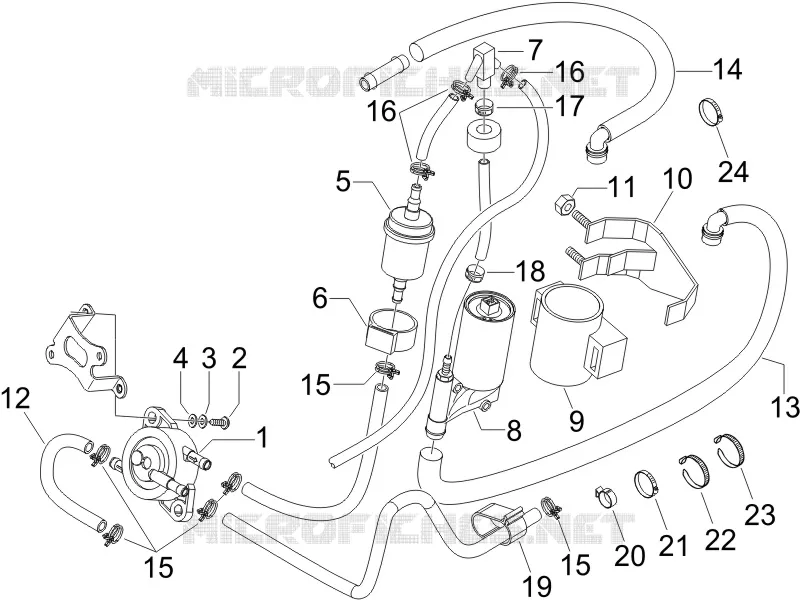 Instalation de l'alimentation GILERA GILERA-SCOOTER 50 RUNNER 2005  Runner Pure Jet Race