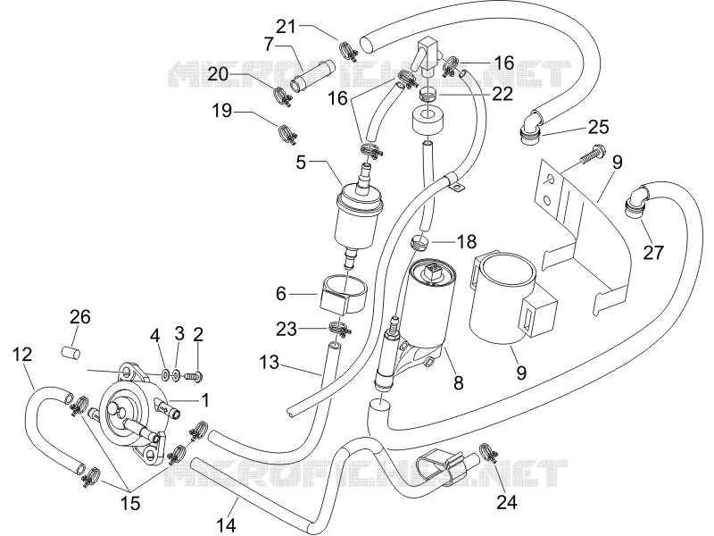 Instalation de l'alimentation GILERA GILERA-SCOOTER 50 RUNNER 2006  Runner Pure Jet Race