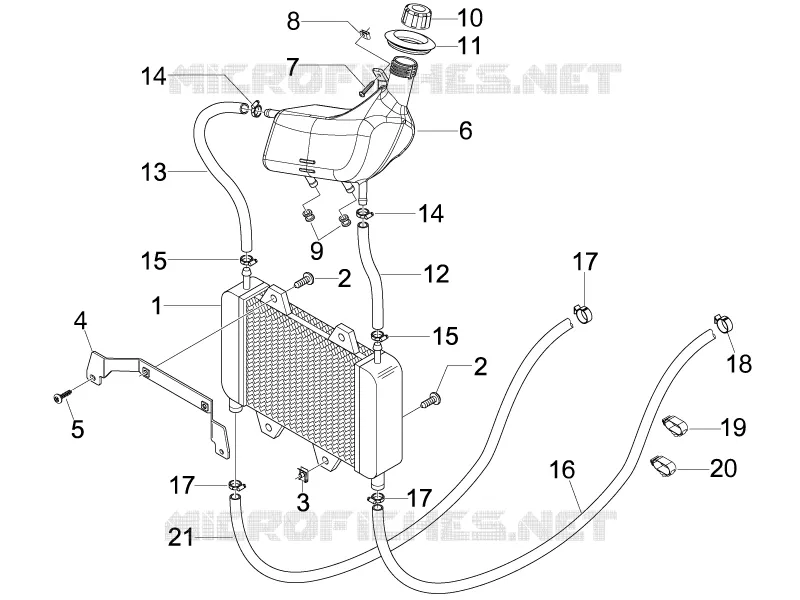 Instalation de refoidissement GILERA GILERA-SCOOTER 50 RUNNER 2008  Runner Pure Jet -ST