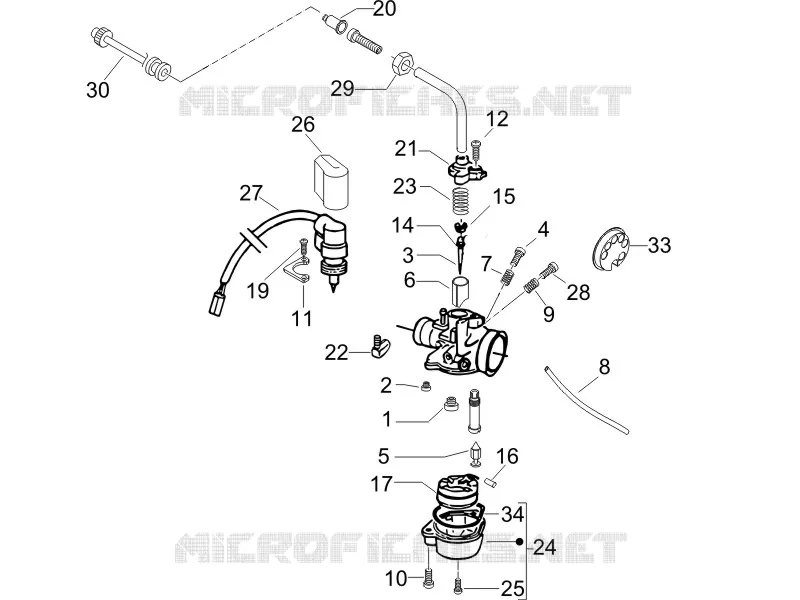Composants de carburateur GILERA GILERA-SCOOTER 50 RUNNER 2005  Runner SP