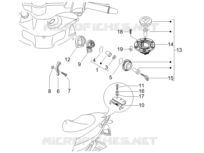 Serrures GILERA GILERA-SCOOTER 50 RUNNER 2007  Runner SP