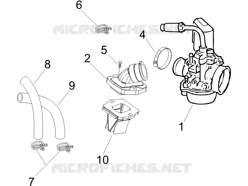 Carburateur complet - Raccord d'admission GILERA GILERA-SCOOTER 50 RUNNER 2014  Runner SP