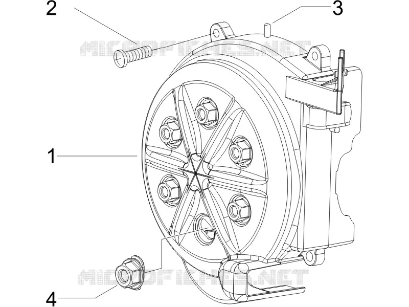 Couvercle volant magnetique - Filtre à huile GILERA GILERA-SCOOTER 50 RUNNER 2015  Runner SP