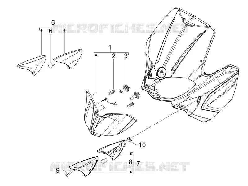 Eclairages avant - Clignotants GILERA GILERA-SCOOTER 50 RUNNER 2010  Runner SP