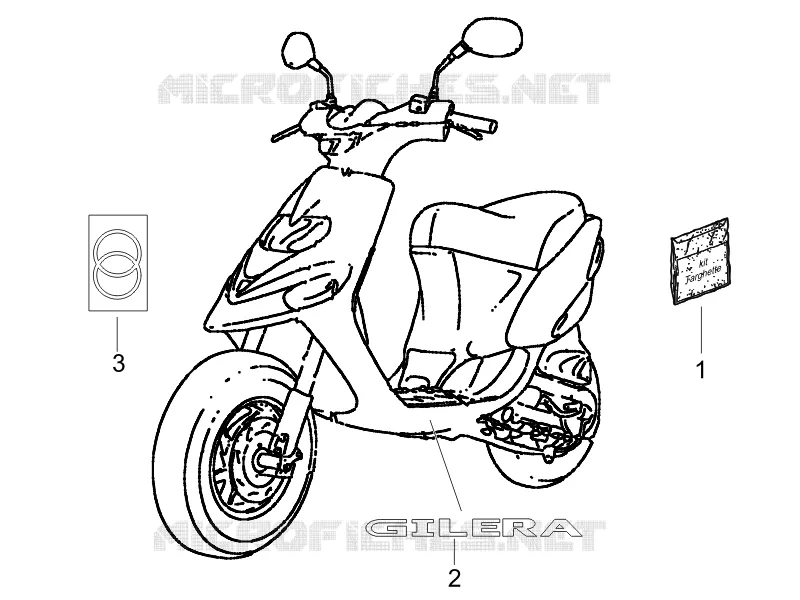 Monogrammes - Decorations GILERA GILERA-SCOOTER 50 STALKER 2007  Stalker