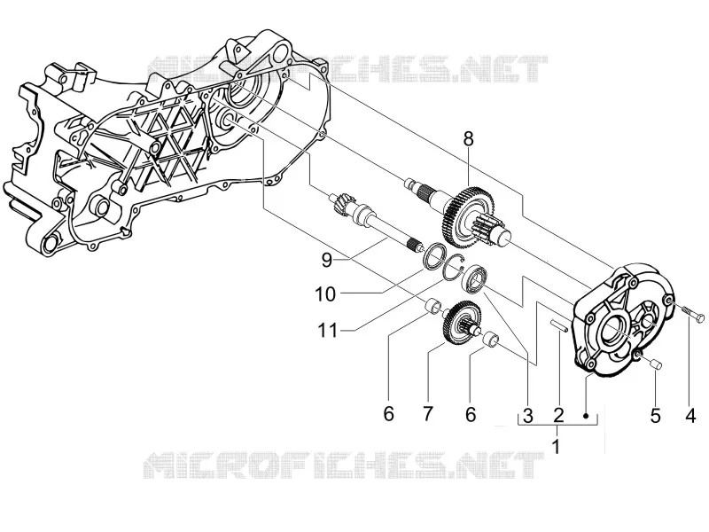 Ensemble réducteur GILERA GILERA-SCOOTER 50 STALKER 2008  Stalker Naked