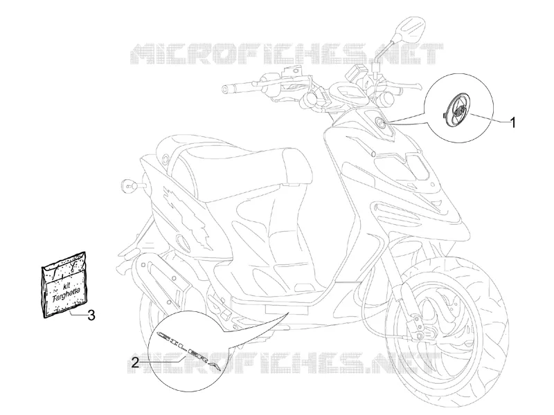 Monogrammes - Decorations GILERA GILERA-SCOOTER 50 STALKER 2008  Stalker Naked